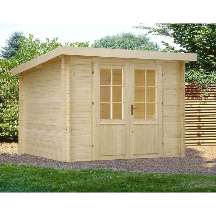 Alpholz Holz Gartenhaus Maria | Natur | 275x300x220 cm – Bild 5