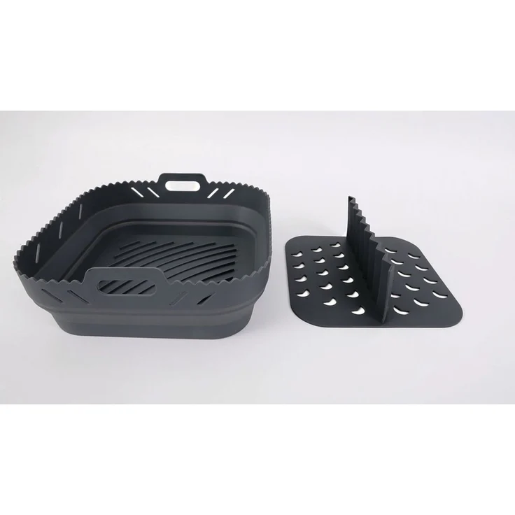 GOURMETmaxx Silikonform 21x21x8 cm mit Trennwand faltbar hitzebeständig bis 230°C Backform 6 Stück – Bild 7