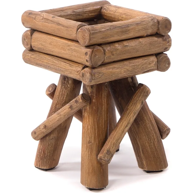 Blumentisch Twist Teakholz