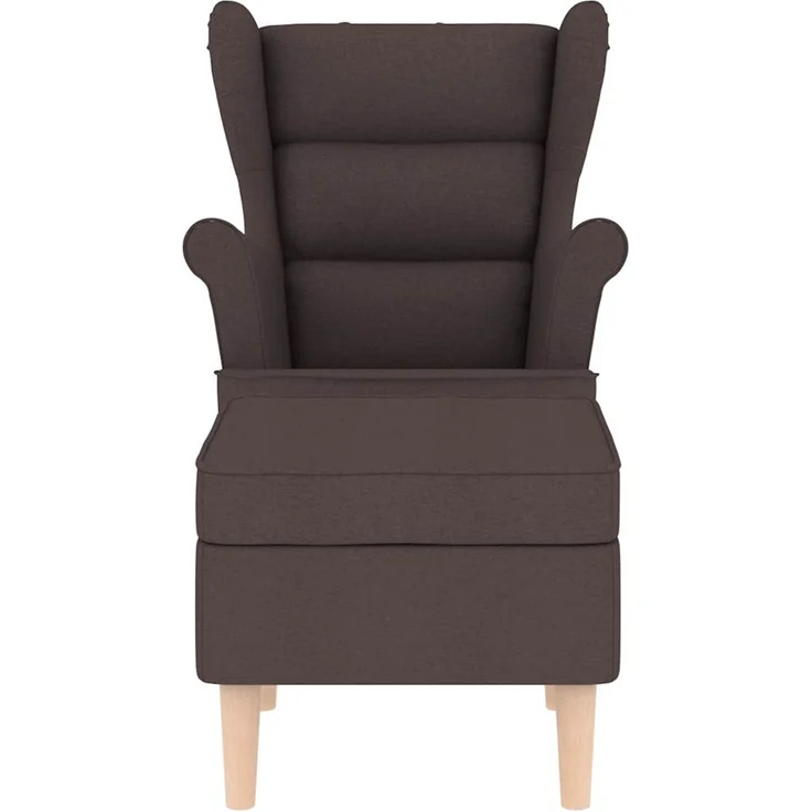 vidaXL Sessel mit Fußhocker Dunkelbraun Stoff 3307993 – Bild 4