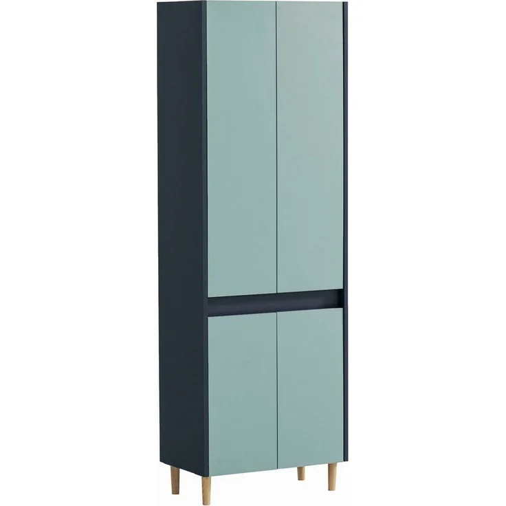 Schildmeyer Hochschrank Lovis, Breite 56 cm Metallbeschläge, Möbelfüße aus Massivholz – Bild 1