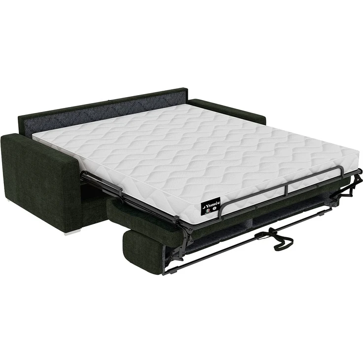Vente-unique - CALITO - Schlafsofa - Plastik - Kunststoff (PVC), Metall - Grün - 214 x 223 x 85 cm – Bild 6