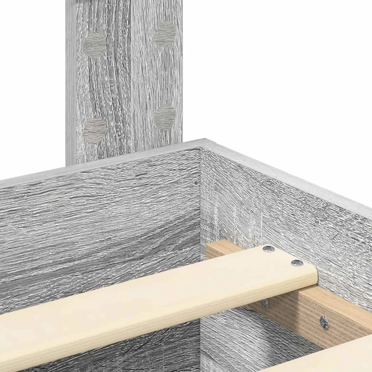 vidaXL Bettrahmen Graues Sonoma 150 x 200 cm Holzwerkstoff 3409978 – Bild 10