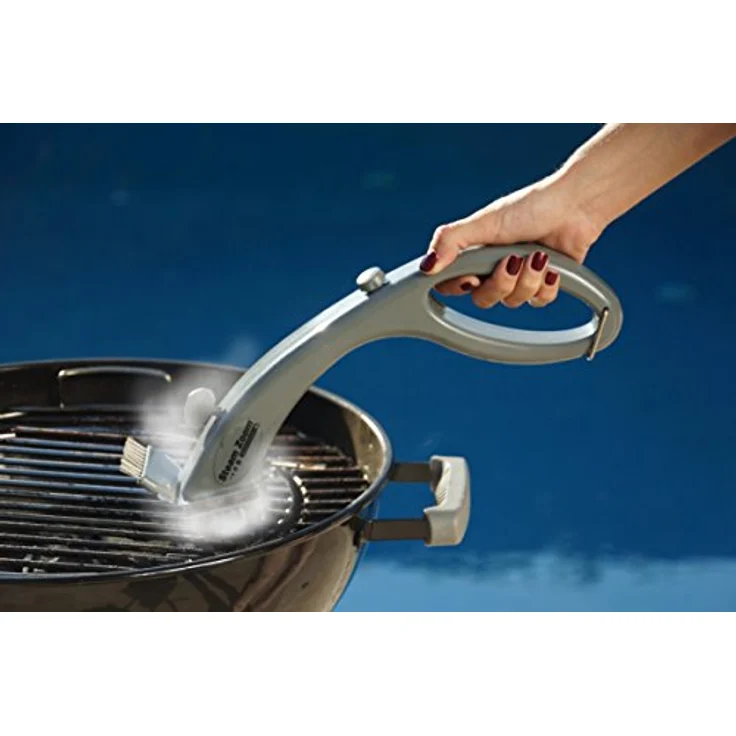 Steam Zoom Grill Cleaner Grillreiniger, mit Edelstahlborsten, Grau – Bild 4