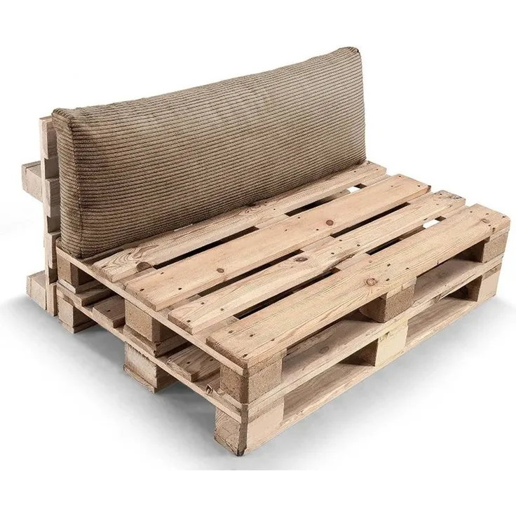 Gutekissen® Palettenkissen Gerippte Kissen mit Reißverschluss, Palettenauflagen Sitzkissen Rückenlehne Gerippt PWL (Rückenlehne 120x40, Hellbraun)