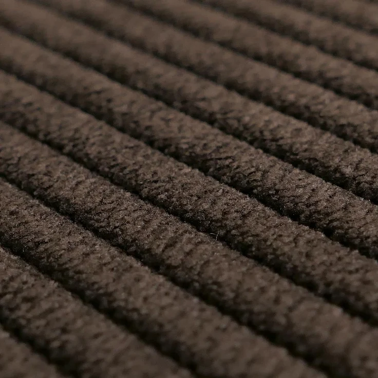 2er-Set Esszimmerstuhl HWC-R24, Küchenstuhl, drehbar Metall Kunstleder Stoff/Textil Cord ~ dunkelbraun – Bild 4