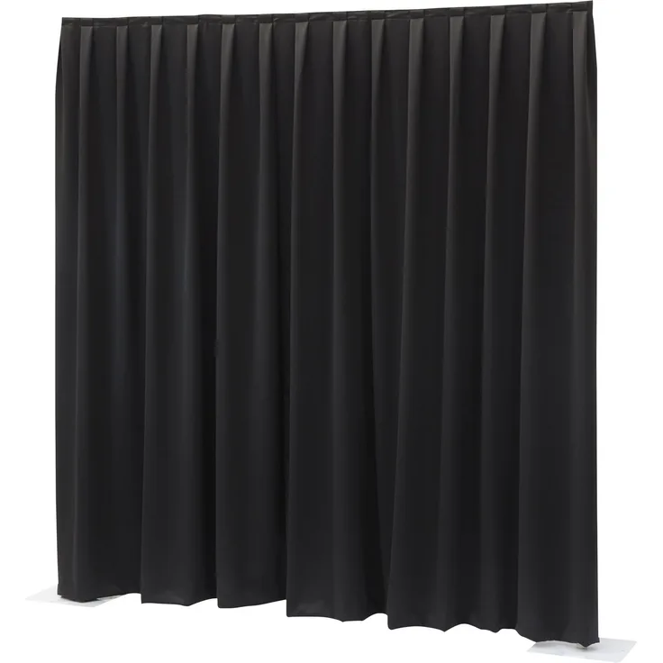 WENTEX P&D Vorhang MCS 300 g/m² Schwarz - 330 x 400 cm (B x H) - plissiert