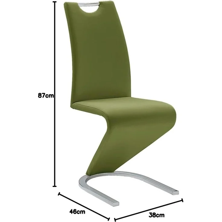 Freischwinger >Pupik II< in olive - 45x102x62cm (BxHxT) – Bild 4