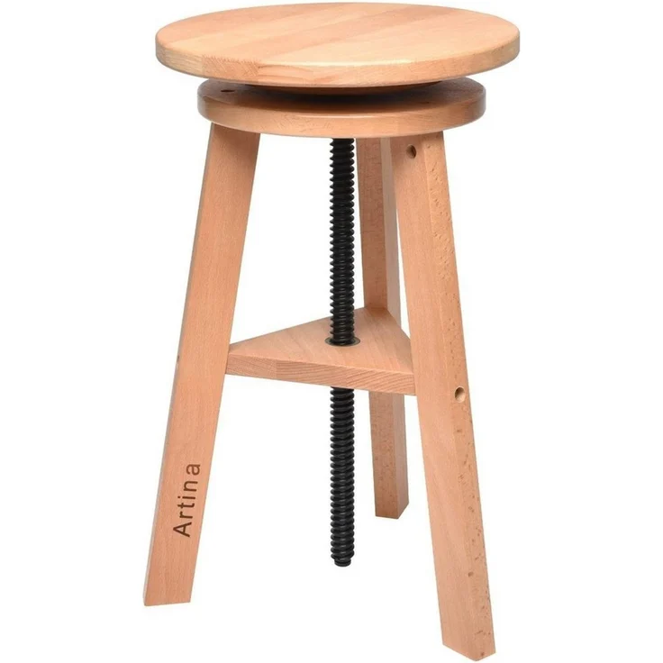 Artina Drehhocker Arles, Malhocker aus massivem Buchenholz – Bild 1