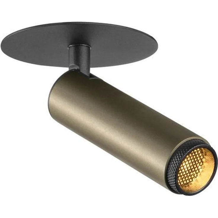 SLV GRIP! S, Deckeneinbauleuchte, PHASE, 3000 K, 29°, IP20, zylindrisch, bronze / schwarz - Downlights