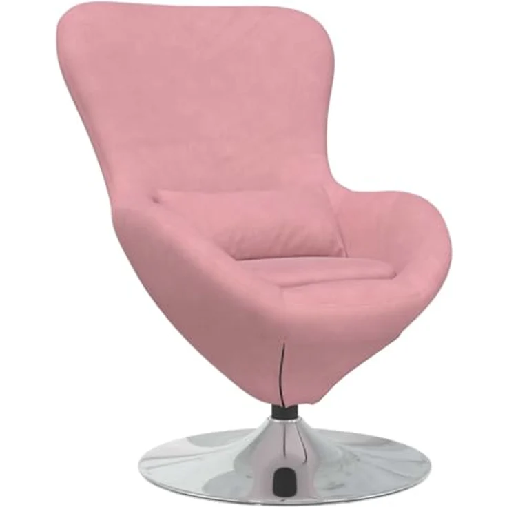 vidaXL Eiersessel Rosa Samt 42002728 – Bild 2