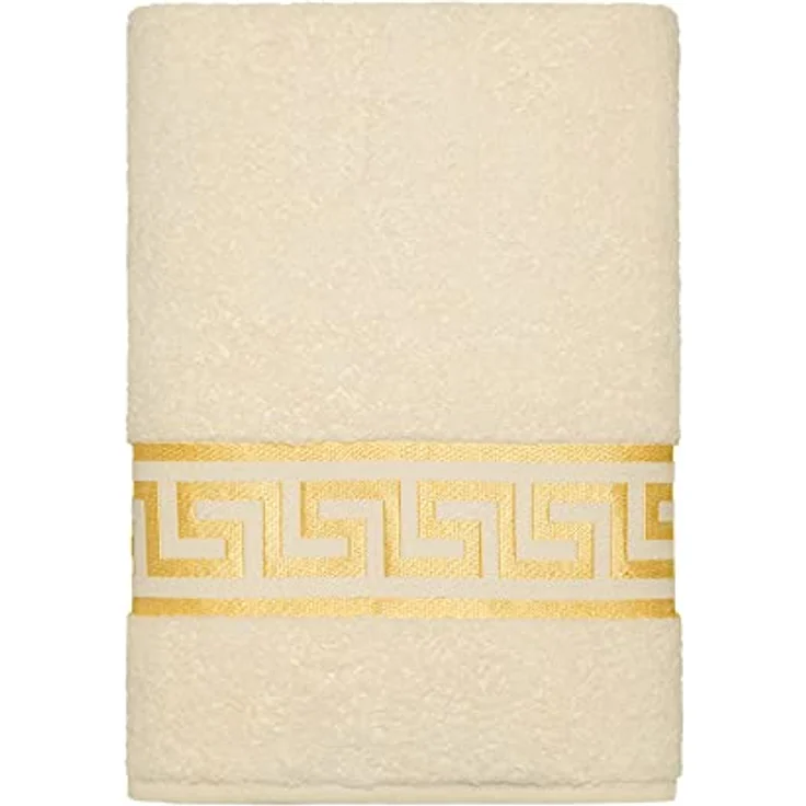 Belle Arti Handtücher Luxus Mäander Gästetücher Badetücher Duschtücher Saunatücher in Set, (1-St), schwarz, weiss, beige, rot, gold, 100% Baumwolle, Frottee, eingestickt – Bild 2