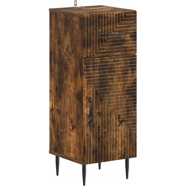 vidaXL 2-teiliges Badezimmer Schrank Set HAARLEM Raucheiche 3417698 – Bild 4
