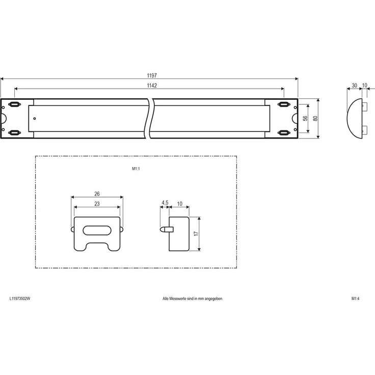 EVN LED-Anbauleuchte 3000K 230V 110 IP20 L11973502W ww – Bild 2