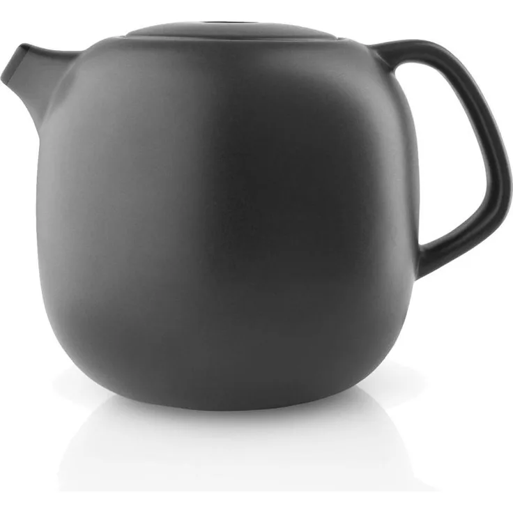 Eva Solo Nordic kitchen Teekanne, Teebereiter, Kanne, Genießen, Küche, Feinsteinzeug/Silikon, Schwarz, 1 L, 502755