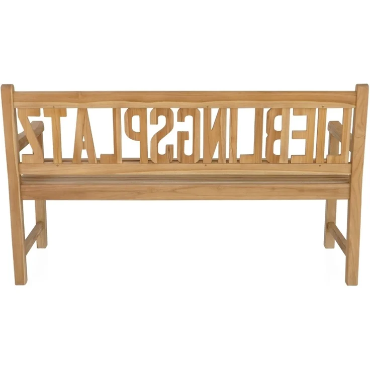 Massive Teak Sitzbank LIEBLINGSPLATZ 130cm Gartenbank Holzbank Teakbank – Bild 6