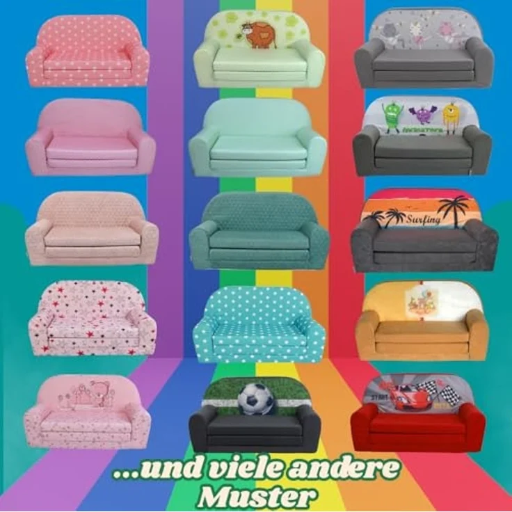 FORTISLINE Kindersitzgruppe Kindersofa "MINI" Kindercouch zum Aufklappen W386 – Bild 7