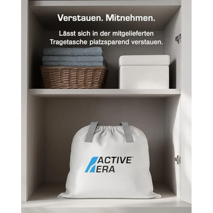 Active Era Luxus Doppel Luftbett – selbstaufblasendes Gästebett mit eingebauter, elektrischer Pumpe, integriertem Kissen und besonderer Luftträger Technologie - 203 x 152 x 56 cm – Bild 10
