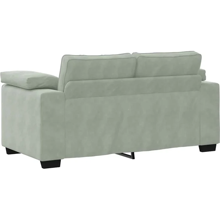 vidaXL Zweisitzer-Sofa Hellgrau 160x77x82 cm Samt 4105257 – Bild 5
