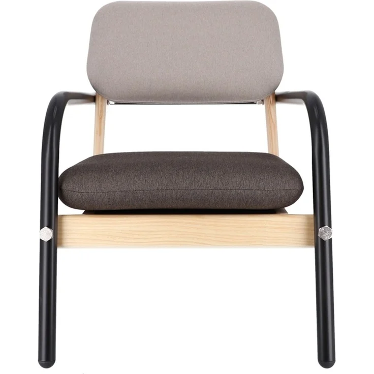 Sessel Billy aus weichem Stoff, Retro Chic Design, schwarz braun beige, eleganter Komfort für Dein Zuhause – Bild 5