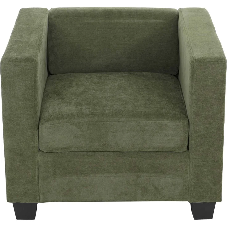 Sessel Lille, Loungesessel Polster-/Cocktailsessel, Nosagfederung Stoff/Textil Chenille (260g/m²) ~ grün – Bild 5