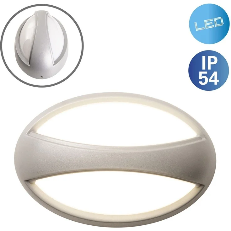 Außenwandleuchte LED Wandleuchte Außen Wandlampe Wandstrahler Grau 1114323 – Bild 5