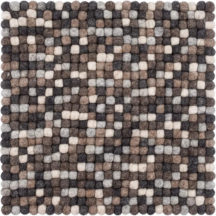 myfelt Stuhlkissen Filzkugel Sitzauflage eckig - 36 x 36 cm, 100% reiner Schurwolle, quadratisch, schmutzabweisend – Bild 1