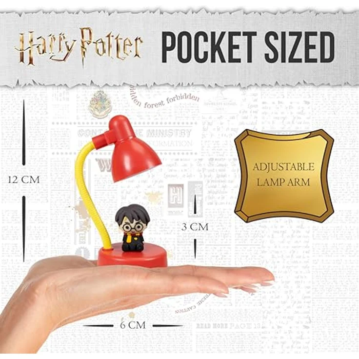 Blue Sky Studios Harry Potter Mini Lampe, USB wiederaufladbare Schreibtischlampe mit Harry Figur und einstellbarem Lampenkopf, offizielles Sammlerstück für Fans – Bild 3
