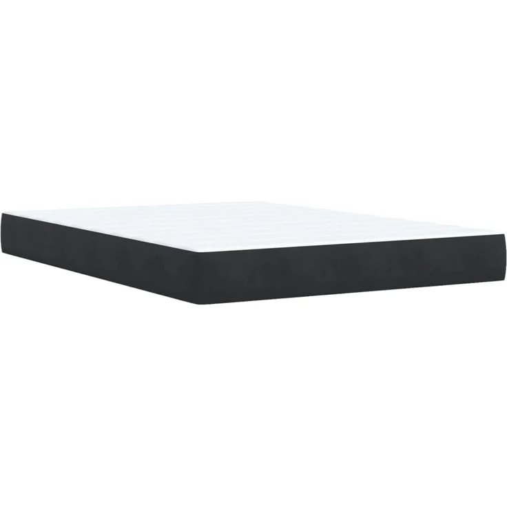 vidaXL Boxspringbett mit Matratze Schwarz 140x190 cm Kunstleder 3288420 – Bild 9