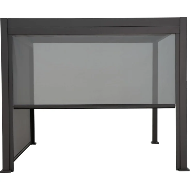 LECO Rollo 3m zur Lamellenpergola DELUXE 4x3 m, Aluminiumprofile und Kunststoffgewebe anthrazit – Bild 2