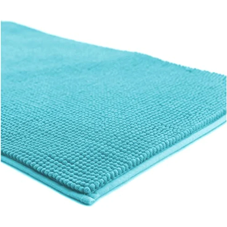 heimtexland Badematte Badvorleger Chenille Badteppich Duschvorleger, rutschhemmend beschichtet, Fußbodenheizung geeignet, fußbodenheizungsgeeignet, saugstark, schnell trocknend, strapazierfähig, rutschfest, Polyester, rechteckig, 45x50 cm, Hochflor, su... – Bild 2