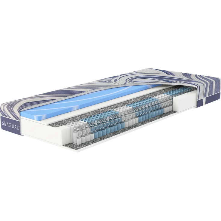 Schwarzwald Schlafsysteme Hn8 Taschenfederkern-Matratze "Ocean Clean TFK", 7-Zonen mit Gelschaumtopper, H3, 100 x 200 cm, Seaqual Bezug – Bild 1
