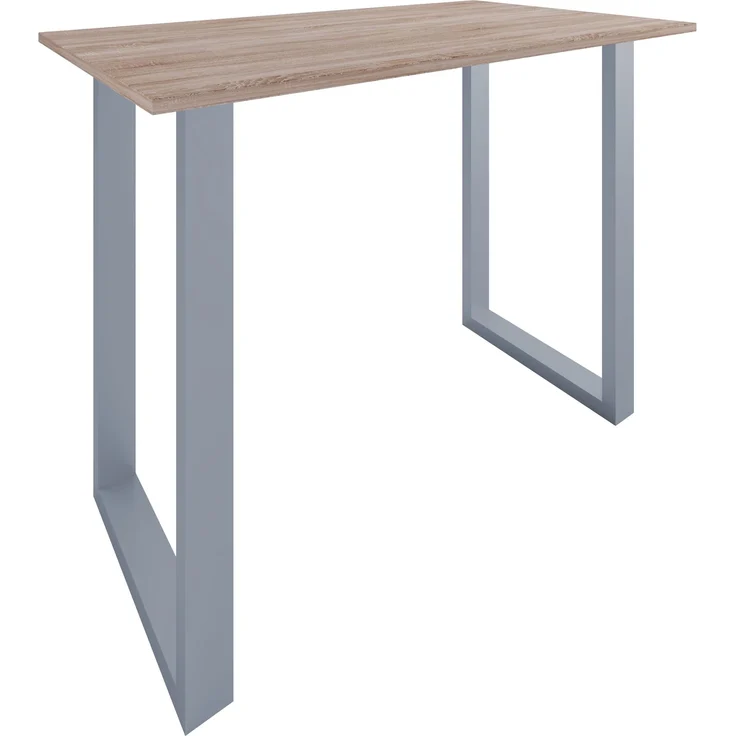 VCM Bartisch Xona 920154 Silber / Sonoma-Eiche H. 102 x B. 140 x T. 80 cm – Bild 2