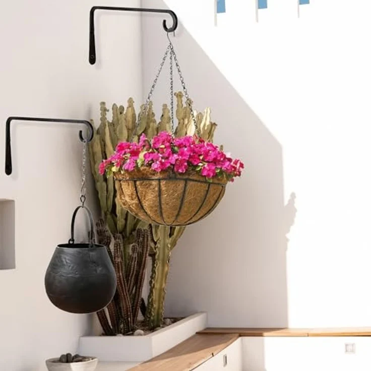 Marrakesch Orient & Mediterran Interior Wandhaken 2er Set Wandhaken fuer Blumenampel Laternenhaken Mapos, (2-St), Handarbeit – Bild 6