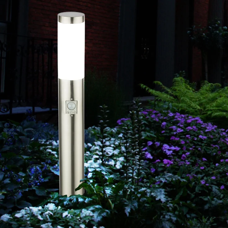 Moderne Außenlampe aus Edelstahl mit Bewegungsmelder – Bild 9