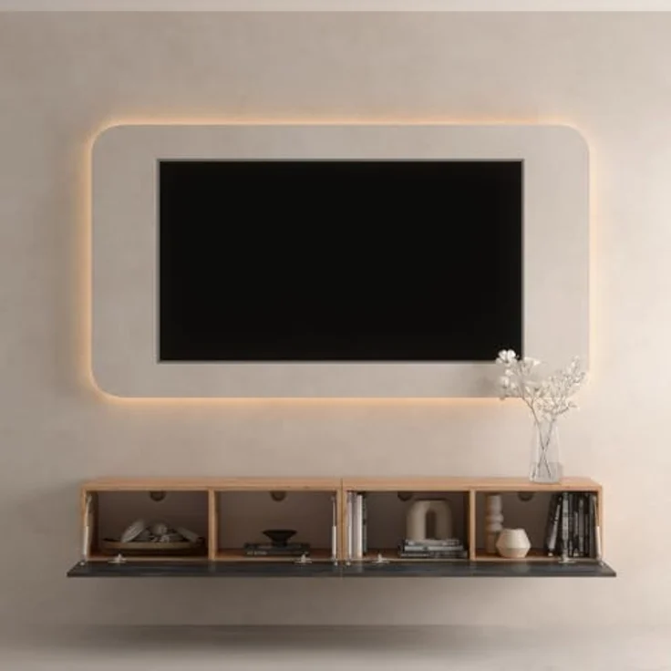 Planetmöbel TV-Board Planetmoebel TV Board WEST 100 - 320 cm, verschiedene Farben (TV Lowboard, Fernsehschrank hängend oder stehend), Fernsehtisch 2x 100cm breit – Bild 3