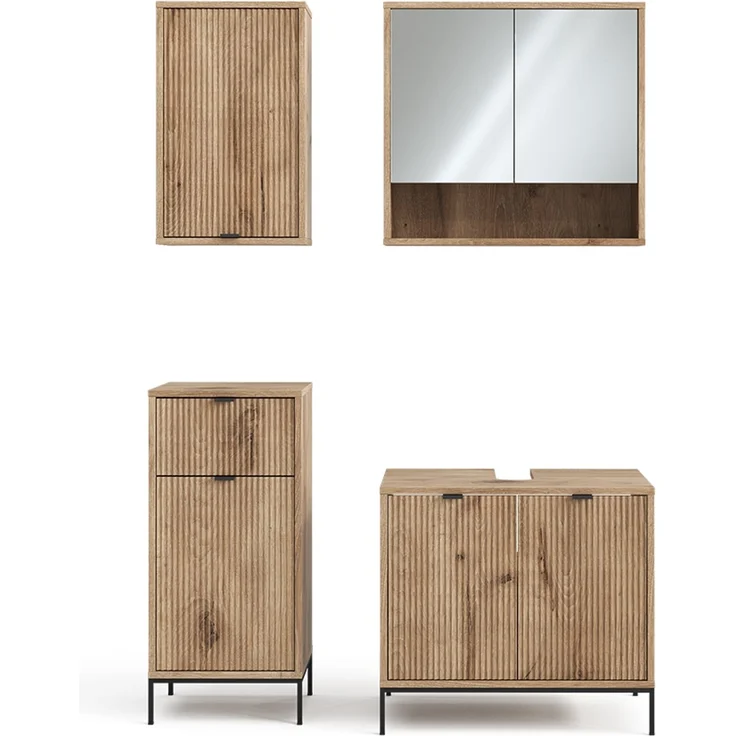 Badmöbel-Set Eliza Viking Oak 4-teilig Vicco – Bild 1