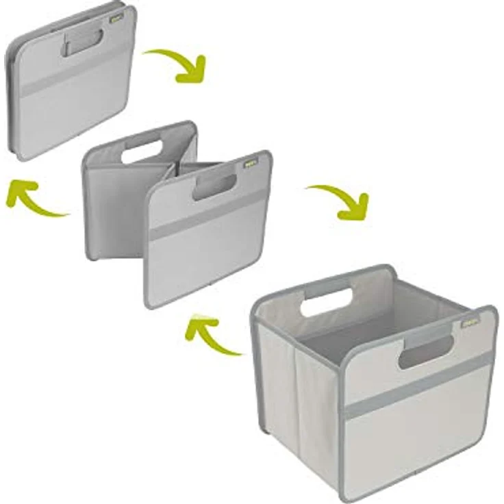 Meori Aufbewahrungsbox Klappbox Ordnungssystem Faltbox 15L braun gepunktet – Bild 2