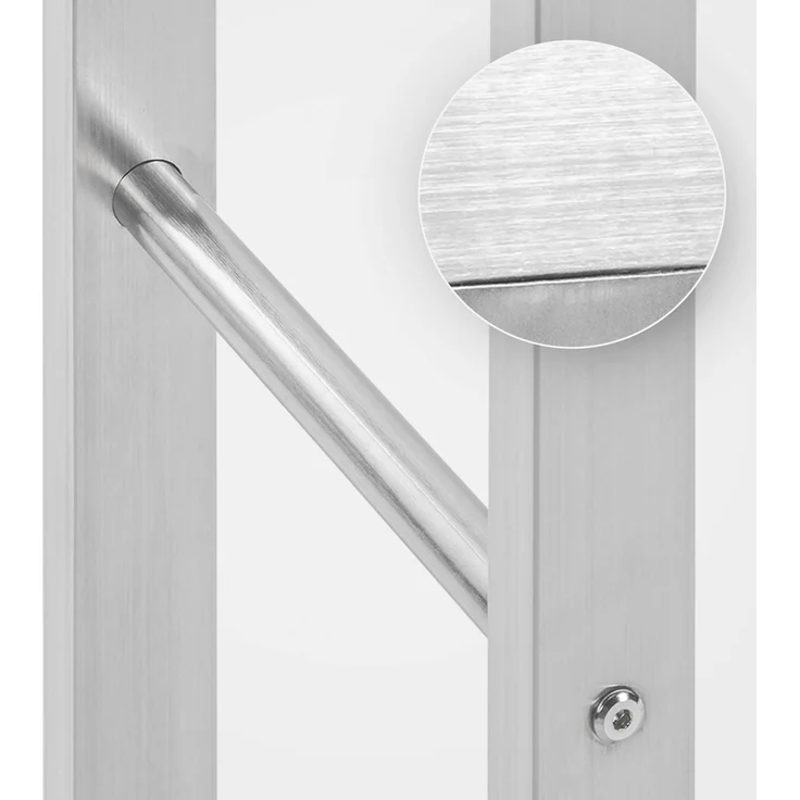 DELUKE® Kaminholzregal innen Metall SATLO - für Feuerholz Brennholzregal innen Kaminholzständer Kaminholzhalter Feuerholzregal InnenEdelstahl, 25x80x125cm – Bild 5