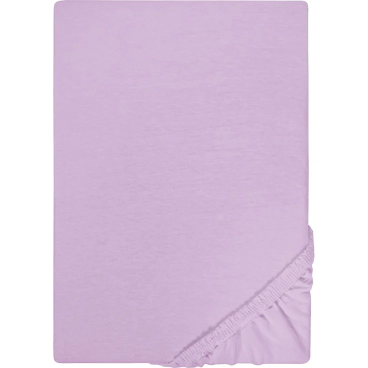 Biberna Jersey-Spannbetttuch, 100 % Baumwolle, Viola, 1x 180x200 cm - 200x200 cm – Bild 5