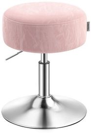 Schminkhocker, höhenverstellbar, 360° drehbar, PU, dicke Polsterung, pastellrosa