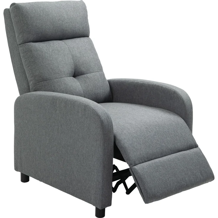 Wohnora-Relaxsessel mit Liegefunktion, ausfahrbares Fußteil, Taschenfederkern, bis 150 kg, Grau,H 980cm x T 870cm x B 670cm – Bild 1