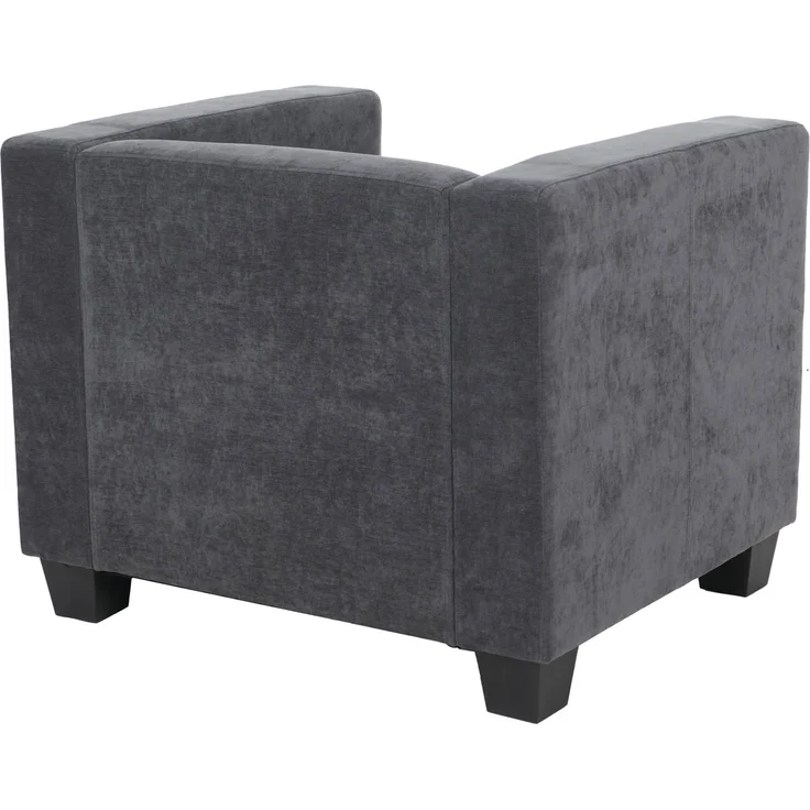 Sessel Lille, Loungesessel Polster-/Cocktailsessel, Nosagfederung Stoff/Textil Chenille (260g/m²) ~ dunkelgrau – Bild 7