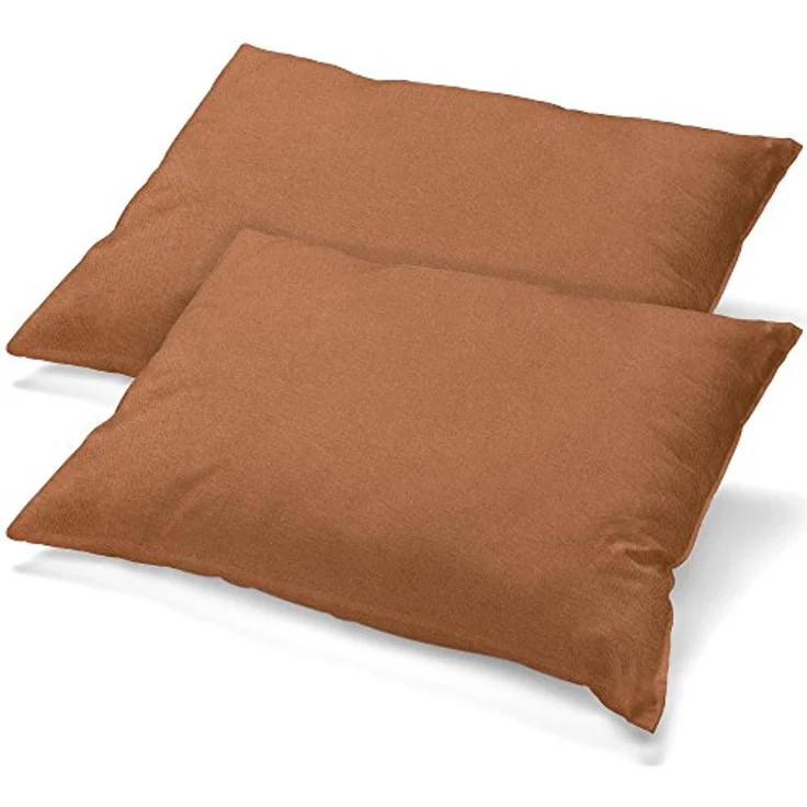 aqua-textil Kissenbezüge Classic Line Kissenbezüge Kissenhüllen 2er Set 40x60cm schokobraun – Bild 2