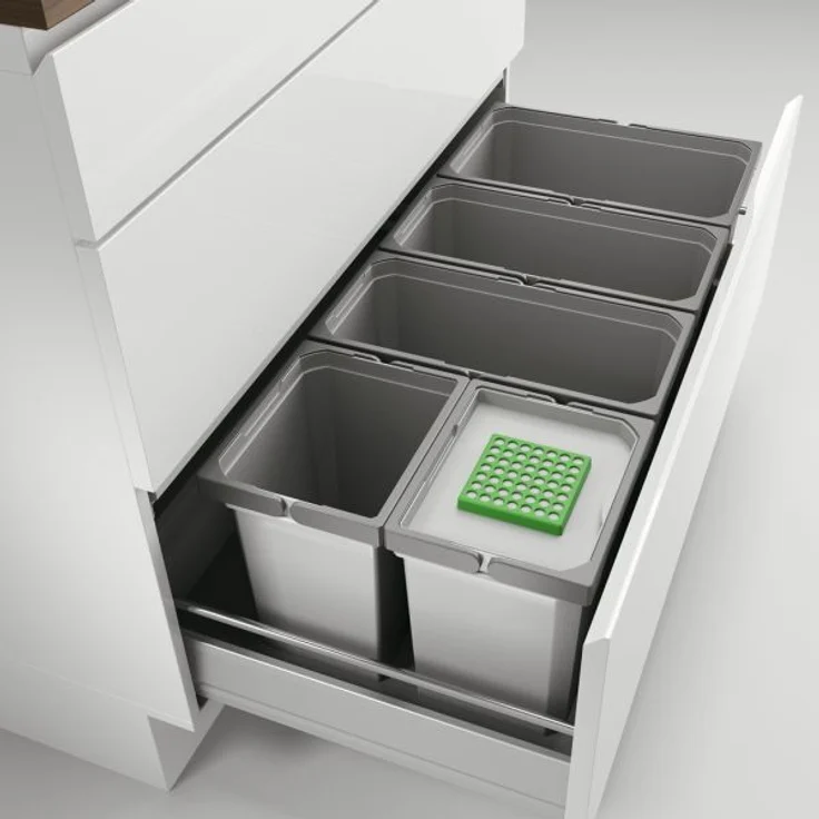 Cox® Box 275 S/1000-5 Bio, Abfallsammler für vorhandene Auszüge, hellgrau – Bild 1