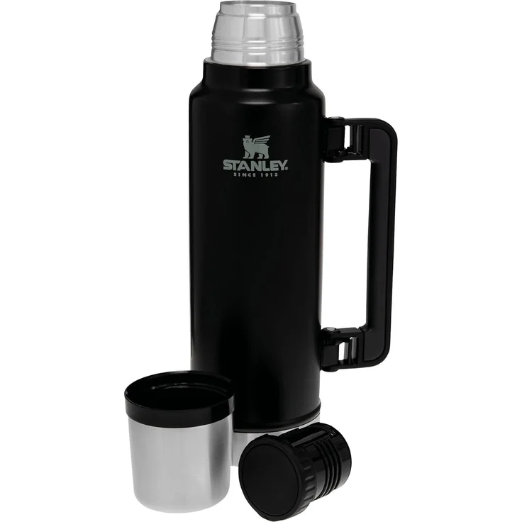 Stanley Isolierflasche Classic 1. 4 Liter schwarz/ silberfarben – Bild 8