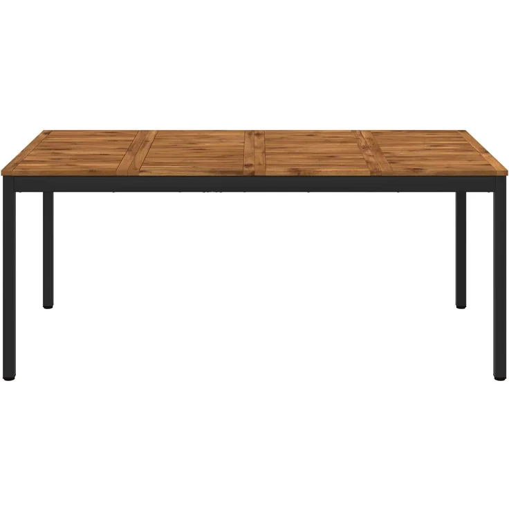 vidaXL Gartentisch NAARDEN Natürlich und Schwarz 180 x 88,5 x 75 cm 901325 – Bild 3