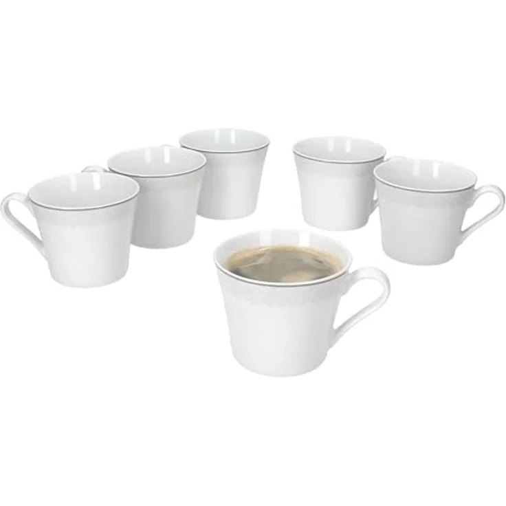 Ritzenhoff & Breker Tasse Ritzenhoff Venezia Kaffeetasse für 6 Personen Becher Pott Relief, Porzellan – Bild 2