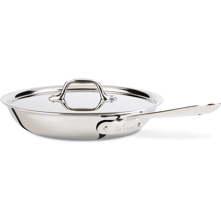 All-Clad 8701005167 D3 Fry Lid, 10 Inch Pan, Dishwasher Safe Stainless Steel Cookware, Silver, 10-Inch