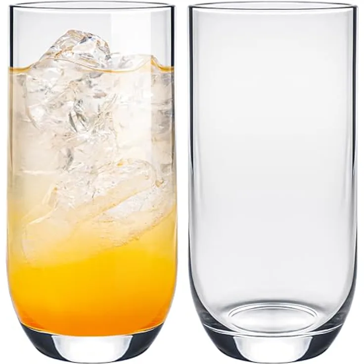 KONZEPT Gläser-Set Trinkgläser Set 6/12-teilig, Transparente 400ml, 6-tlg, Wassergläser Set, Ideal für Saft, Cocktails, Longdrinks, Eiskaffee